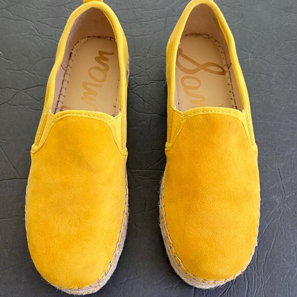 Women Sam Edelman yellow Suede platform slip On Sneakers - Picture 1 of 10